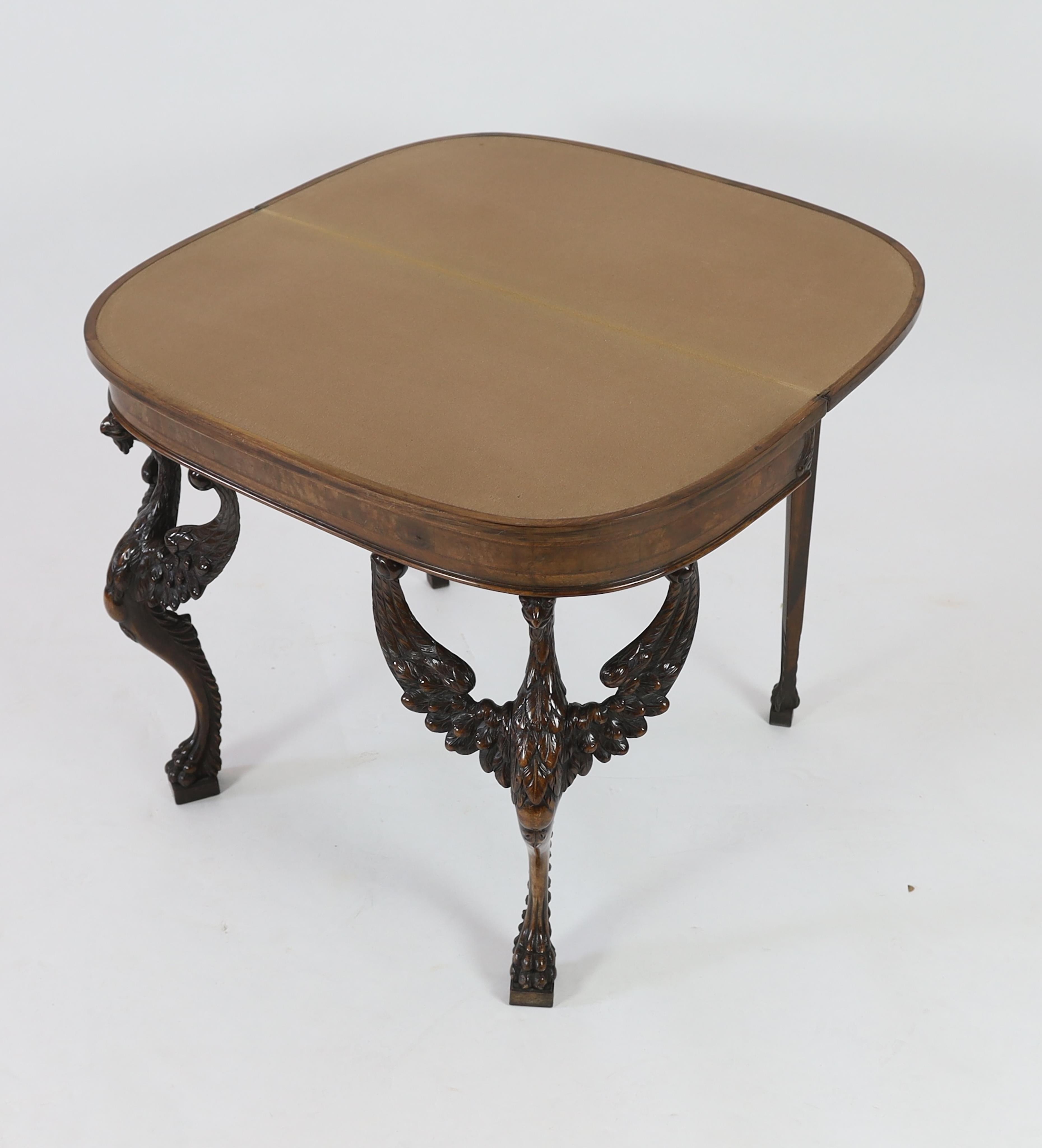 A mid 18th century style walnut card table